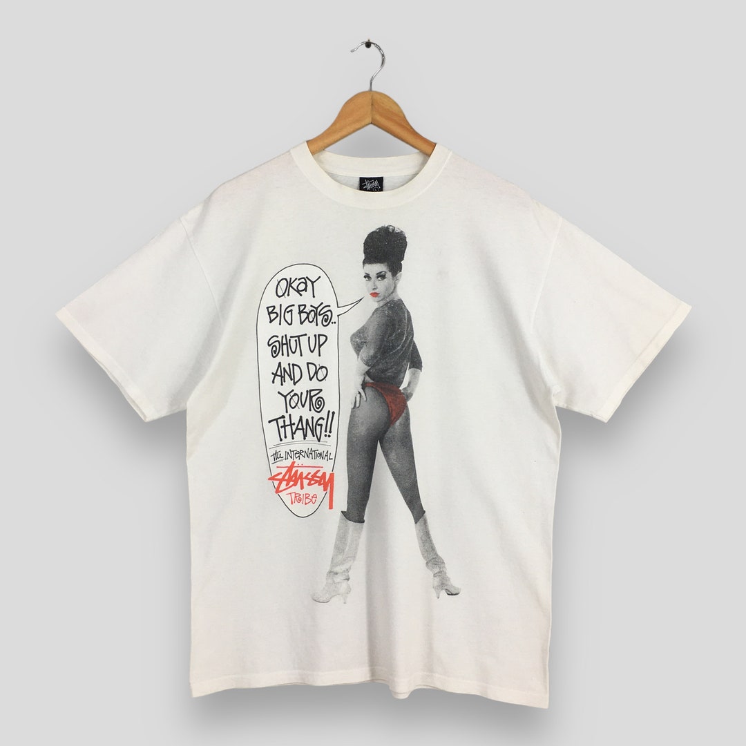 Vintage 90s Stussy Tribe Usa Skater White T Shirt Large Vintage 90s Stussy Tribe Usa Skater White T Shirt Large