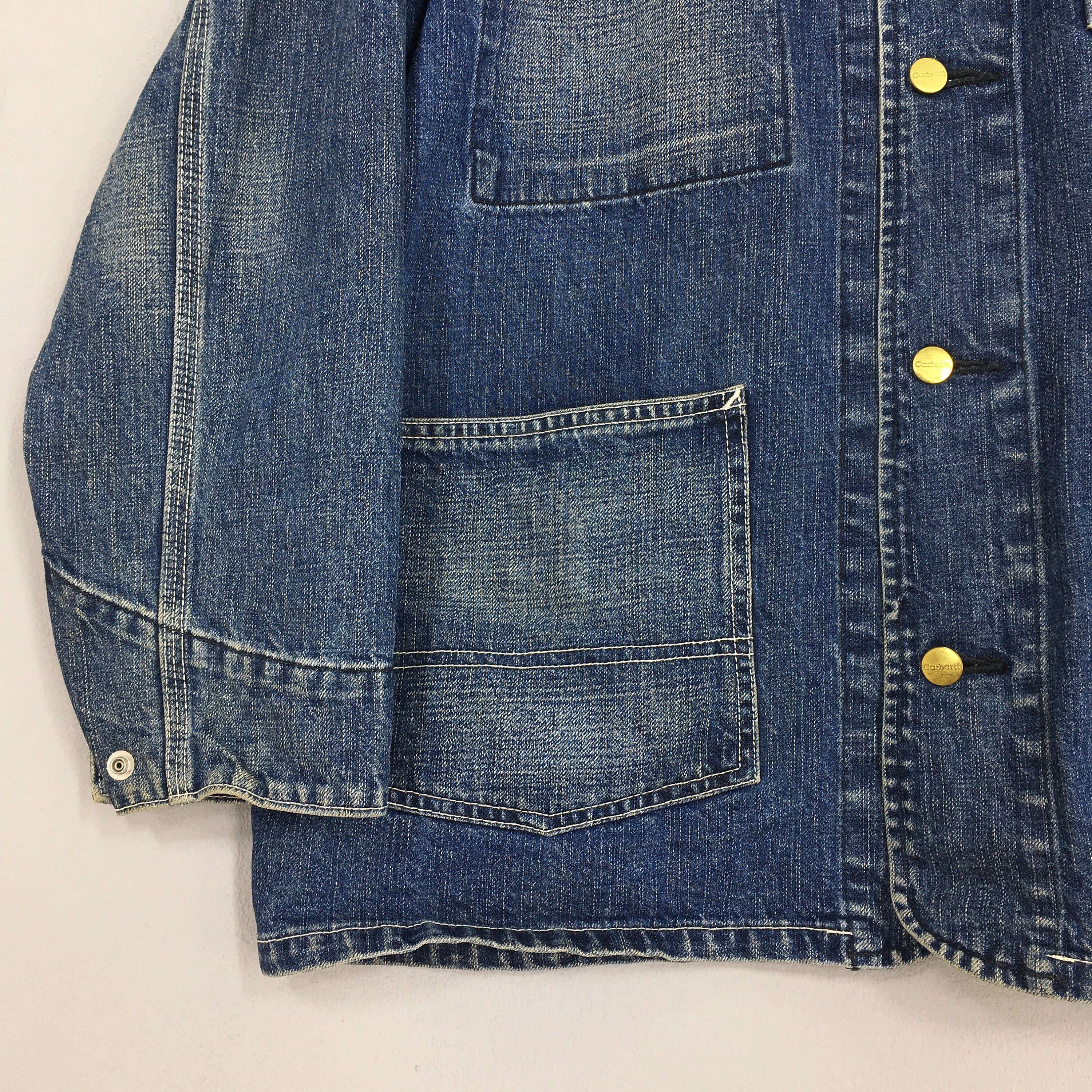 Vintage 90's Carhartt Denim Chore Workwear Jacket Xlarge