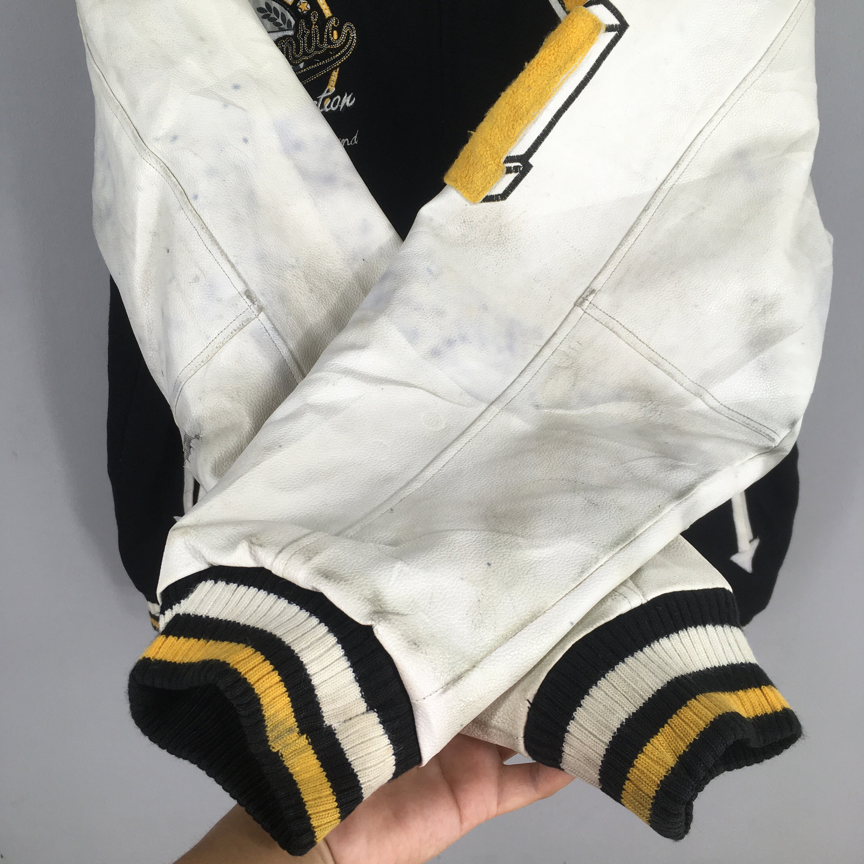 Vintage 80s South Pole Varsity Leather Jacket Large Wool Vintage 80s South Pole Varsity Leather Jacket Large Wool