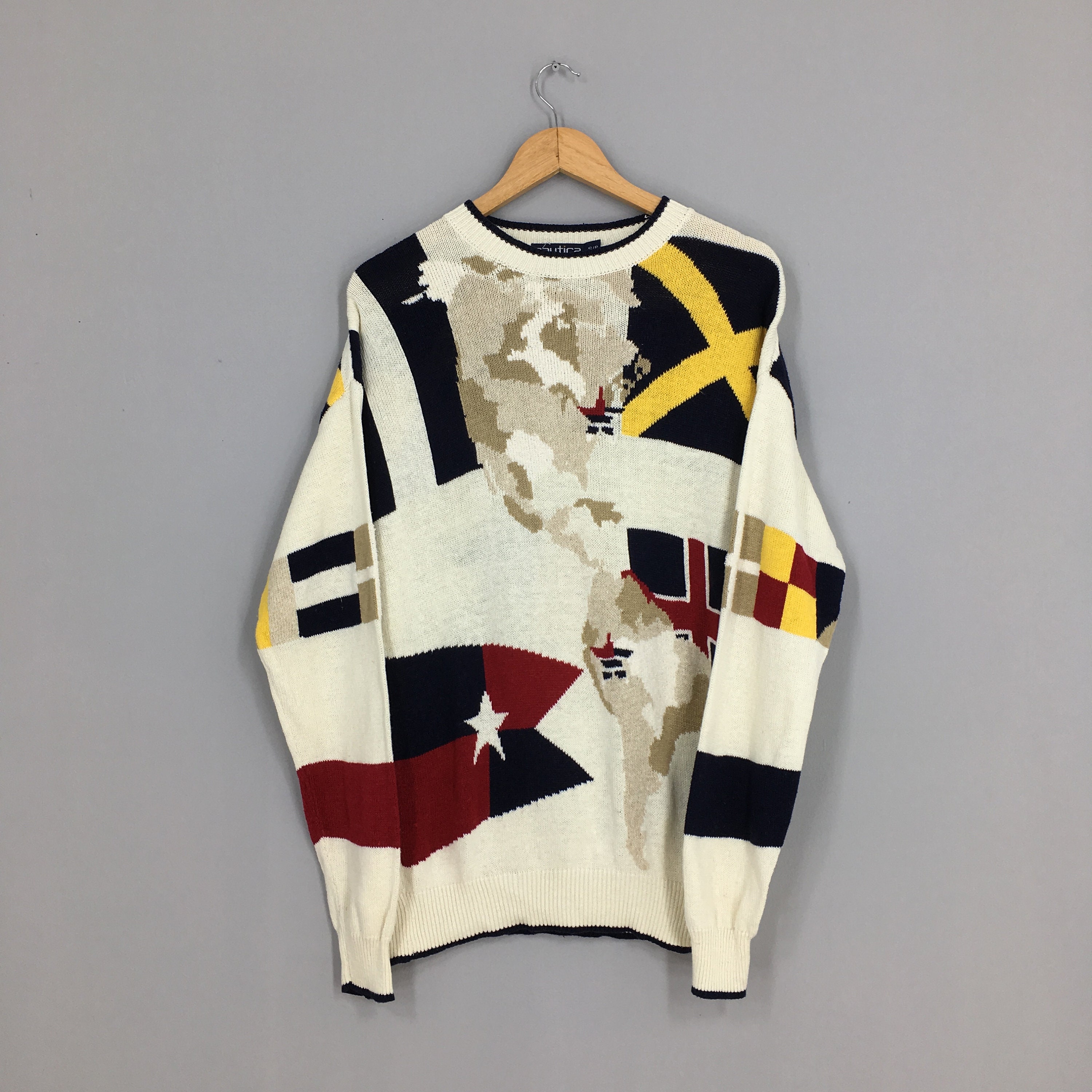 Vintage Nautica Knit Sweatshirt Pullover Small 90's | Etsy