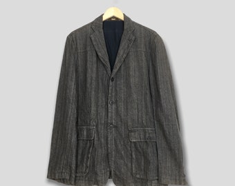 ヴィンテージ 90年代 スミス アメリカン ワーカーズ メンズ ジャケット ラージ HBT コットン ブラック サンフォライズド ブレザー ジーンズ ジャケット ワークウェア ユニオンメイド デニム コート サイズ L