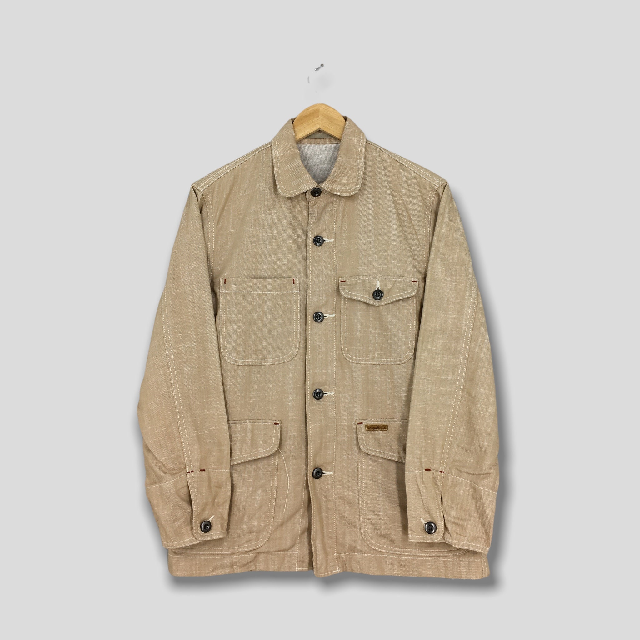 Buy Vintage 90s Crocodile Denim Jacket Medium Four Pockets Online