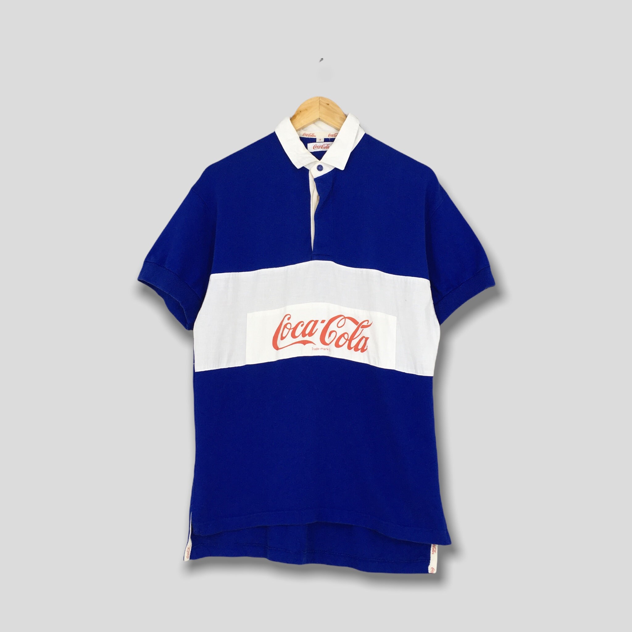 coca cola vintage rugby shirt