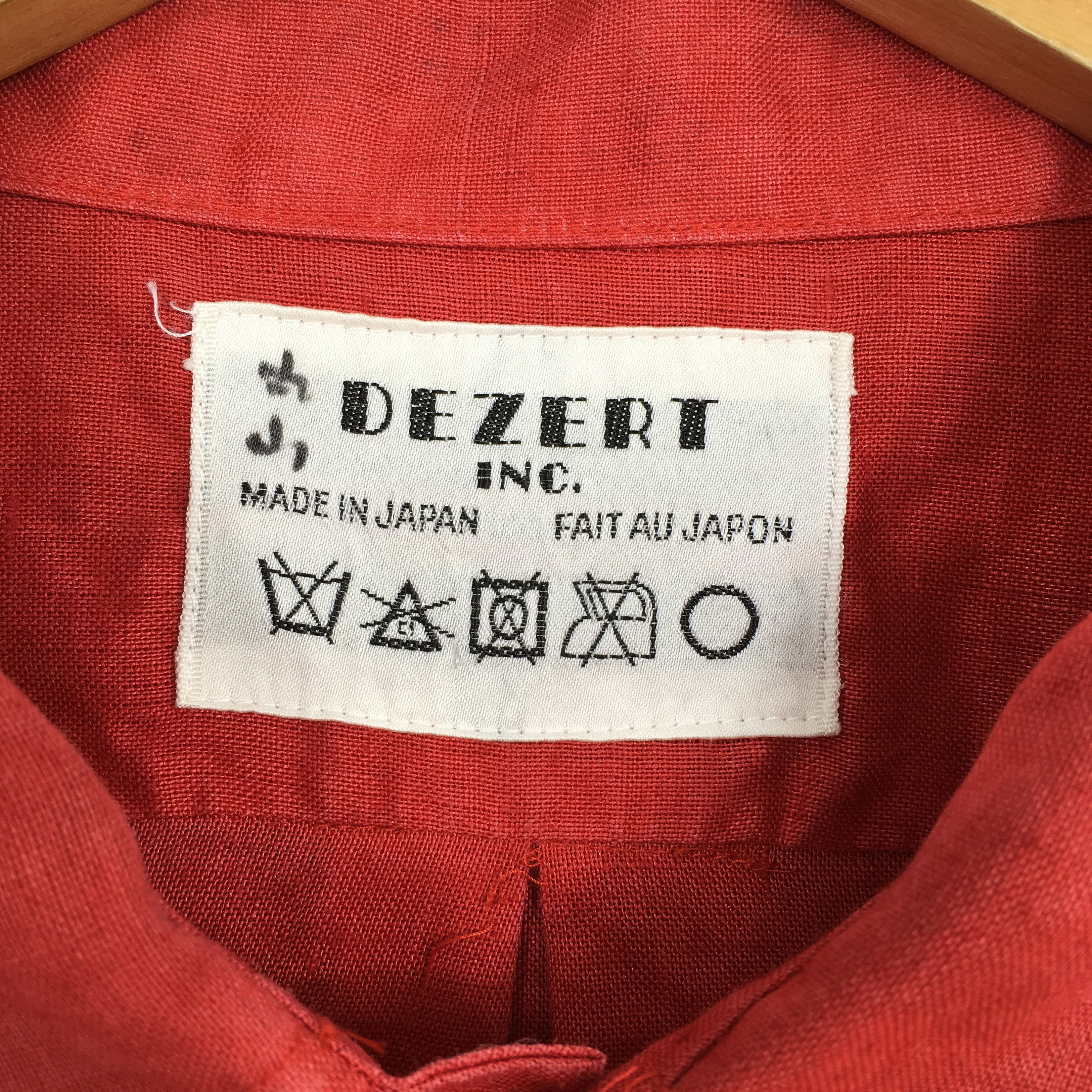 Vintage Dezert Made in Japan Linen Work Shirt Xlarge Japan Workers