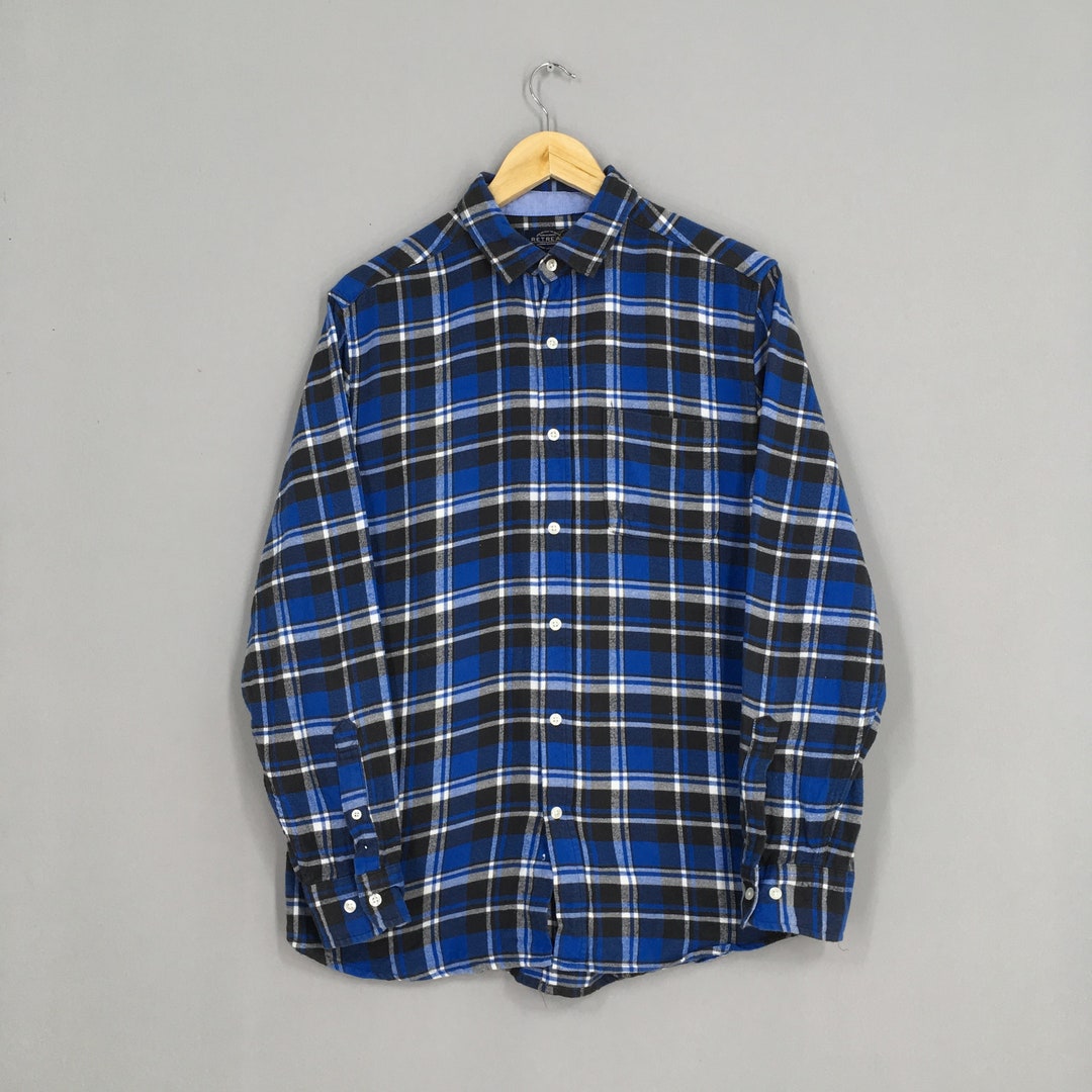 Vintage 1990's Checkered Flannel Shirt Medium Tartan Plaid - Etsy