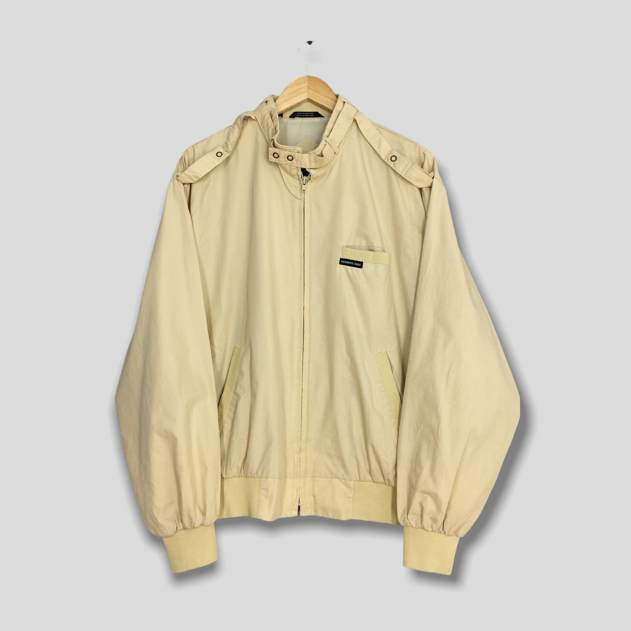 Vintage 90s Members Only Harrington Coat Zipper Large Members Only