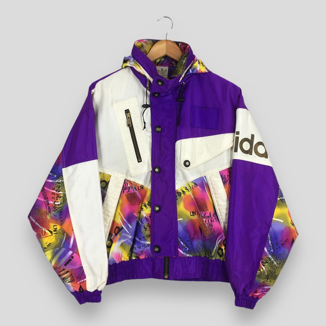 Vintage 90s Adidas Trefoil Ski Multicolor Jacket Medium Adidas