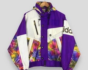 Vintage Adidas Equipment Bomber Jacket Hoodie Medium 90s Adidas