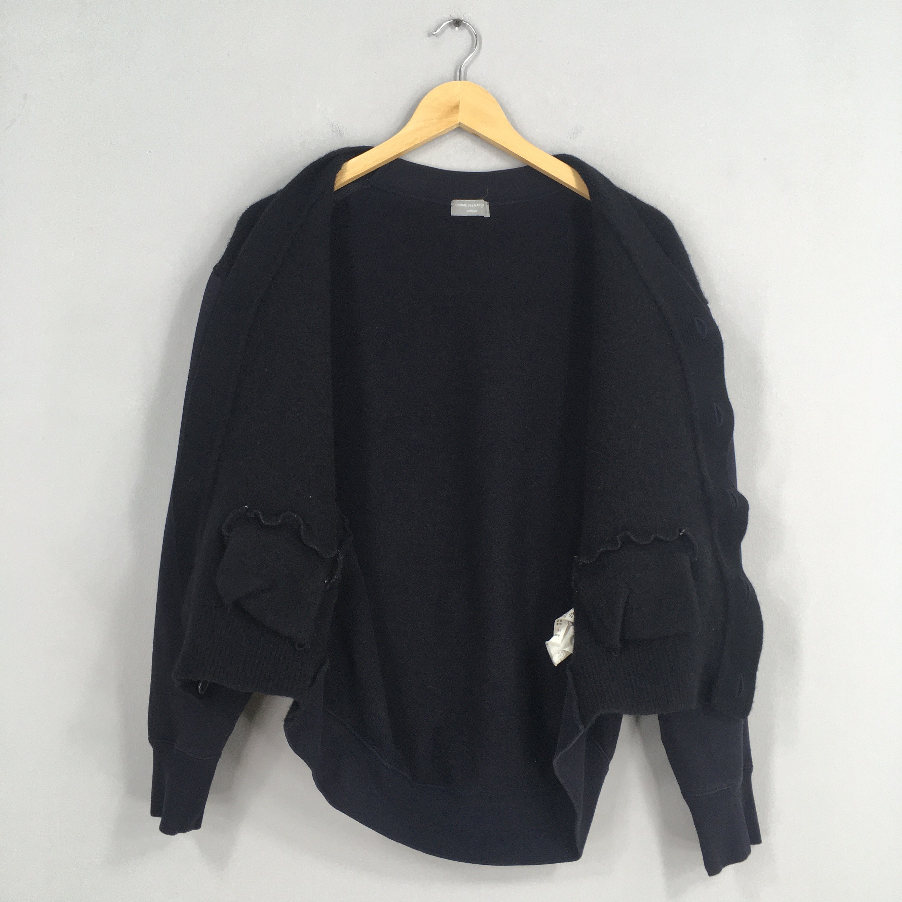 ジャケット・アウター COMME des GARCONS HOMME AD1998 AD1998 Vintage Comme Des Garcons Homme Wool Cardigan Small Vintage