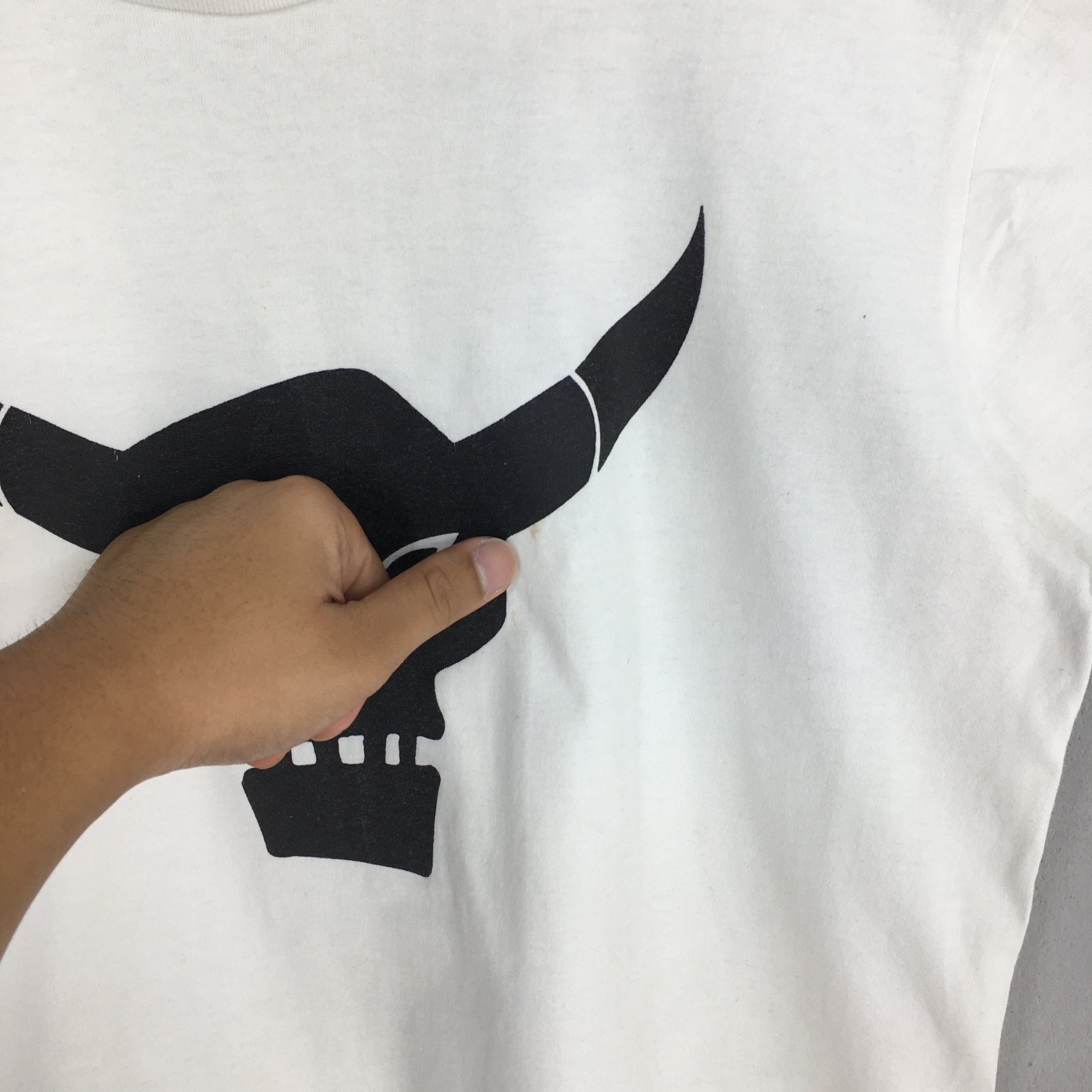 Vintage 90's Stussy Satan Skateboarding White T Shirt Medium Vintage 90's Stussy Satan Skateboarding White T Shirt Medium