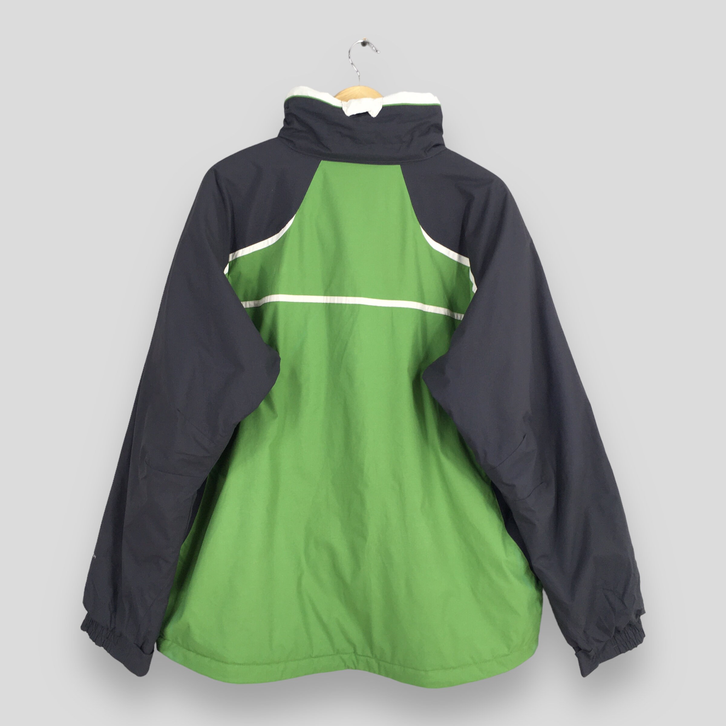 Vintage Columbia Windbreaker Green Jacket Large 90's