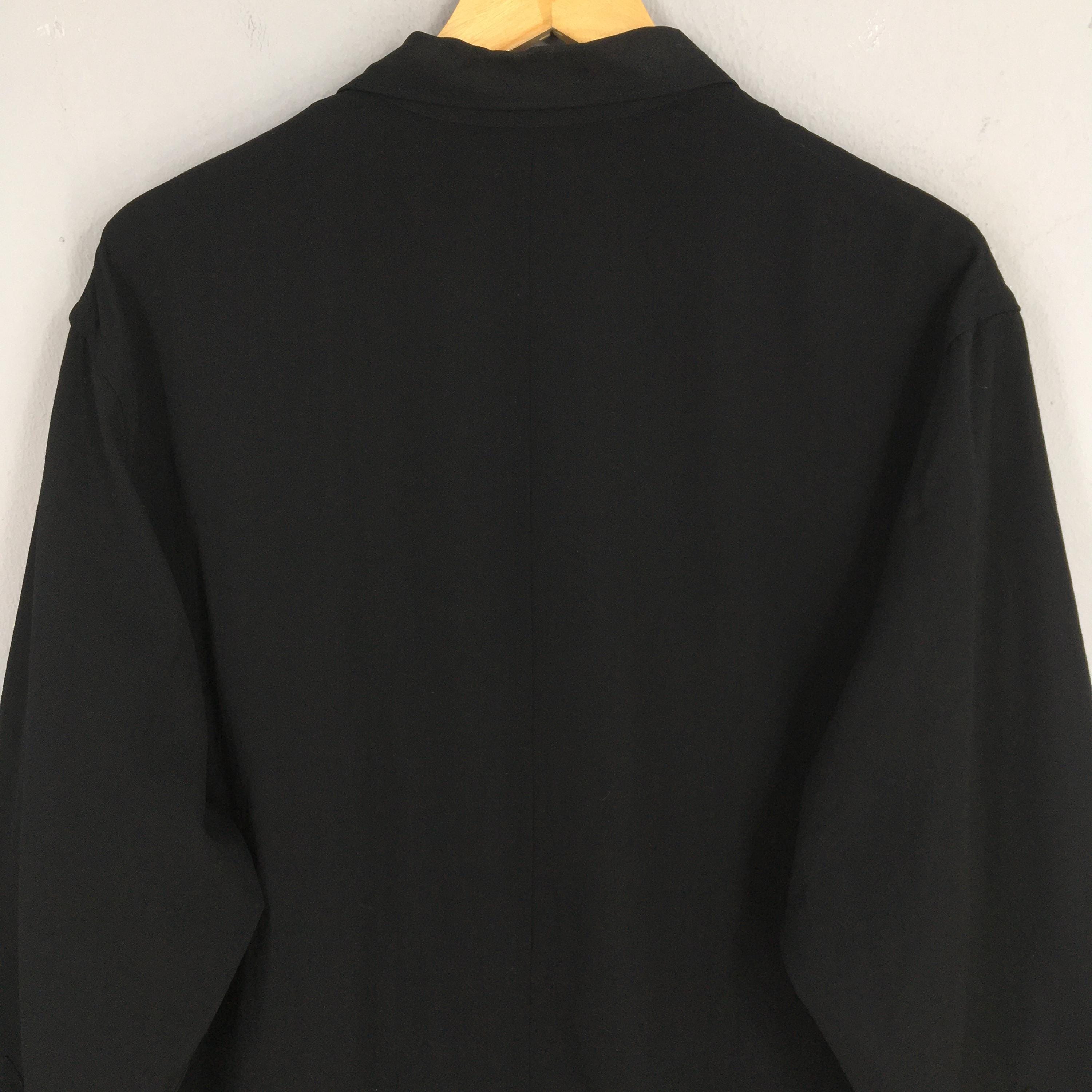 Vintage Ys for Men Yohji Yamamoto Black Wool Shirt Xlarge Ys