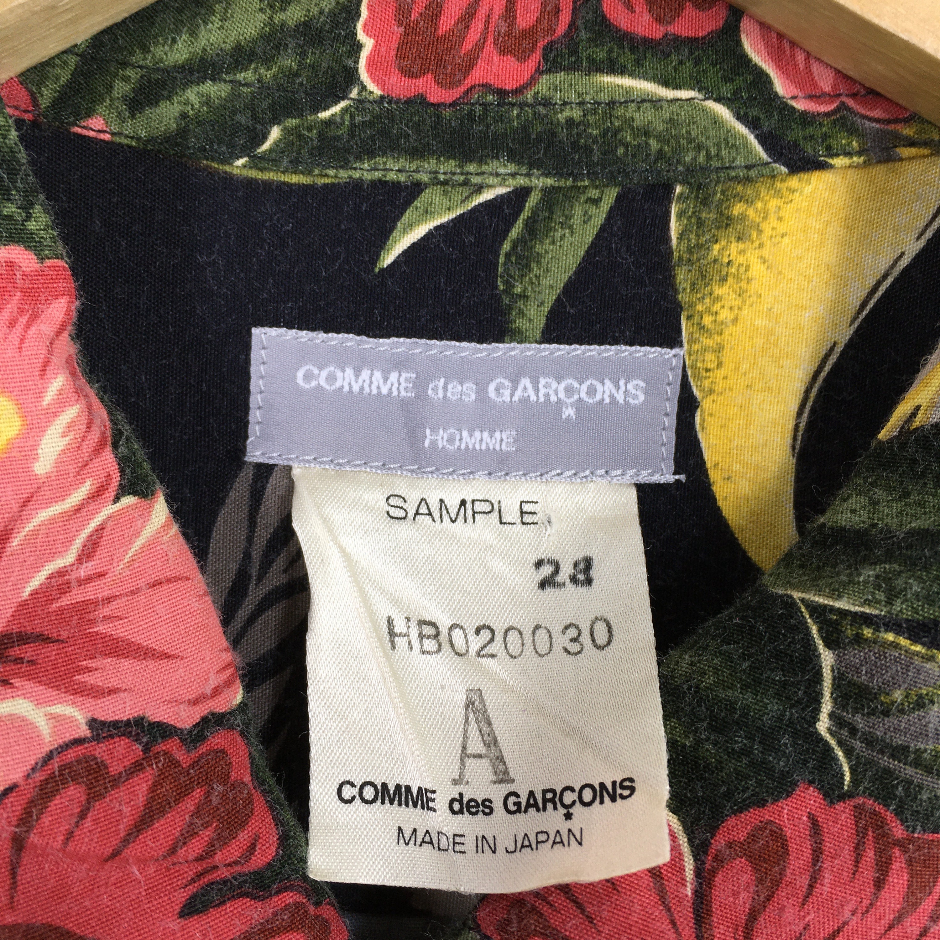 Vintage 1980s Comme Des Garcons Homme Aloha Rayon Shirt Medium