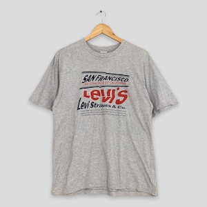 Vintage 90&#39;s Levis San Francisco Tshirt Large Levis Usa Union Made Levis Strauss Jeanswear Sportswear Levis Gray Tees Size L