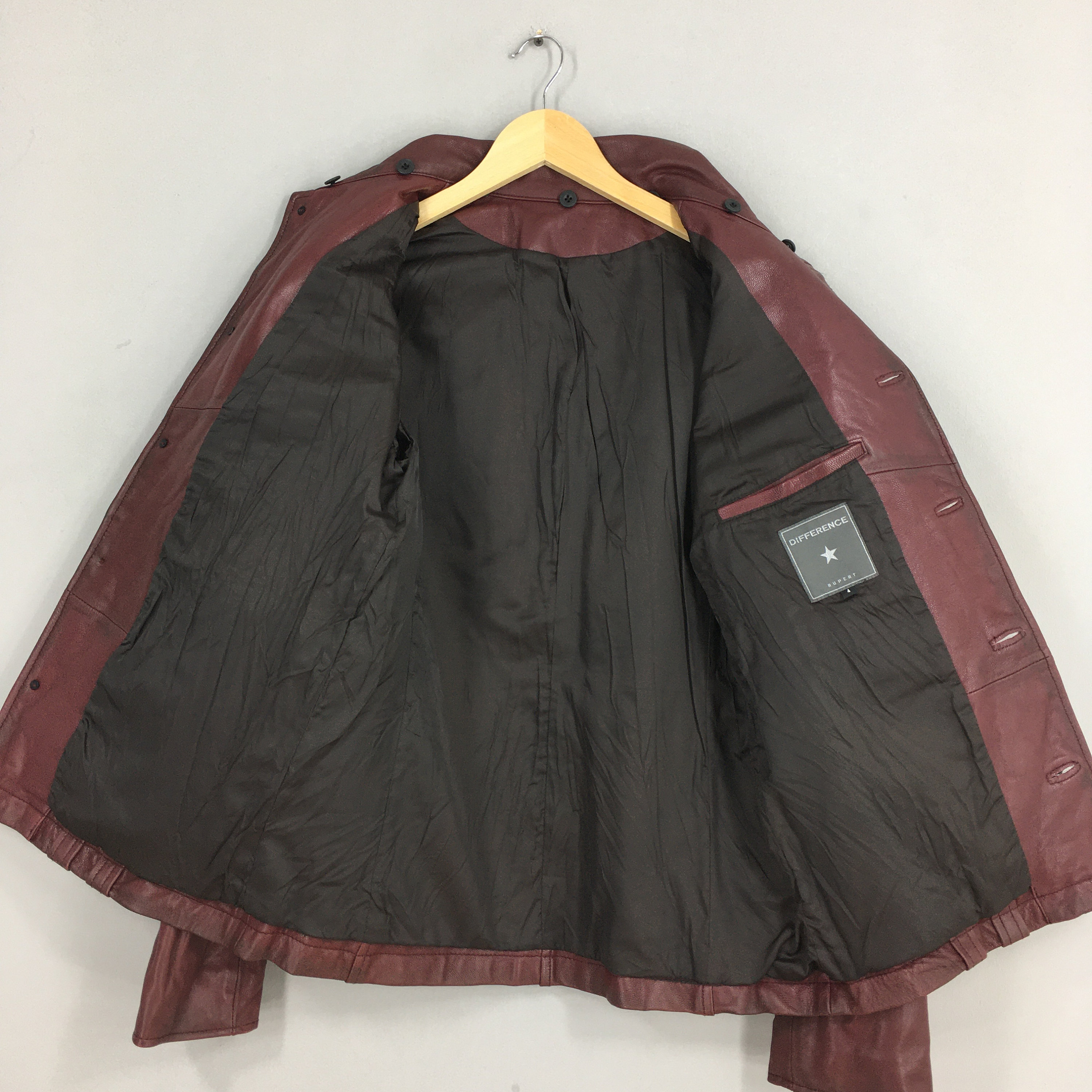 Vintage Edge Rupert Japan Leather Kinky Red Jacket Medium Vintage Edge Rupert Japan Leather Kinky Red Jacket Medium