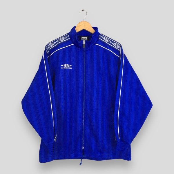 Vintage 90's Umbro Windbreaker Jacket Large Umbro Sportswear Blue Jacket Umbro Training Wear Football Kits Light Zipper Coat Size L