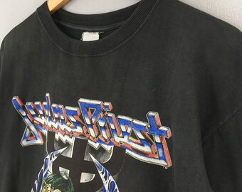 T-shirt Judas Priest 'Pain Killer US Tour 91' - Bleu - 100% Coton - Neuf Avec étiquettes