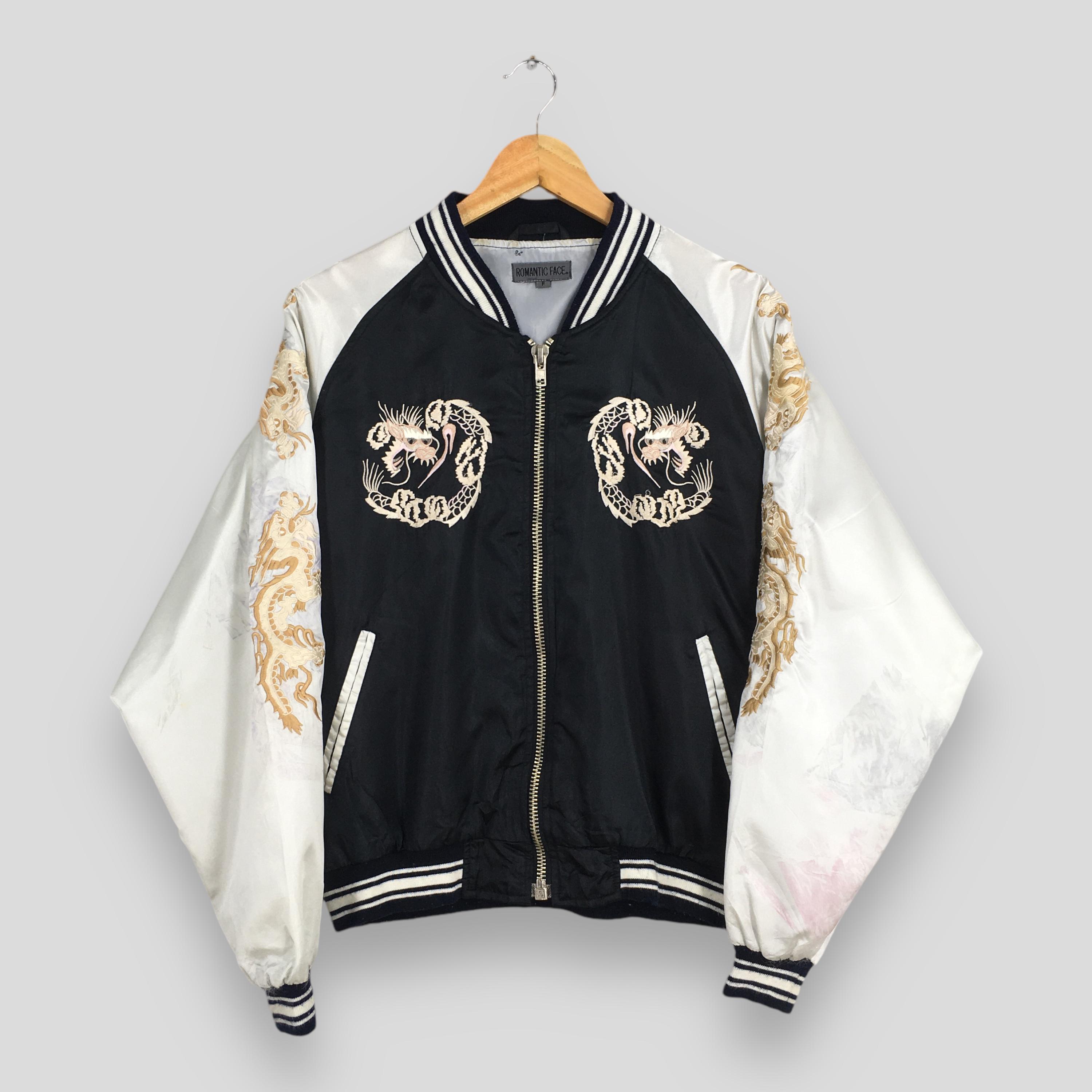Vintage Sukajan Japan Dragon Tiger Souvenir Jacket Large Sukajan