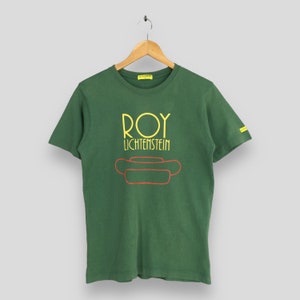 Vintage Roy Lichtenstein Hot Dog 1964 Artwork Green T shirt Small Roy Lichtenstein Reissue Pop Art Artist Roy Lichtenstein Tee Size S