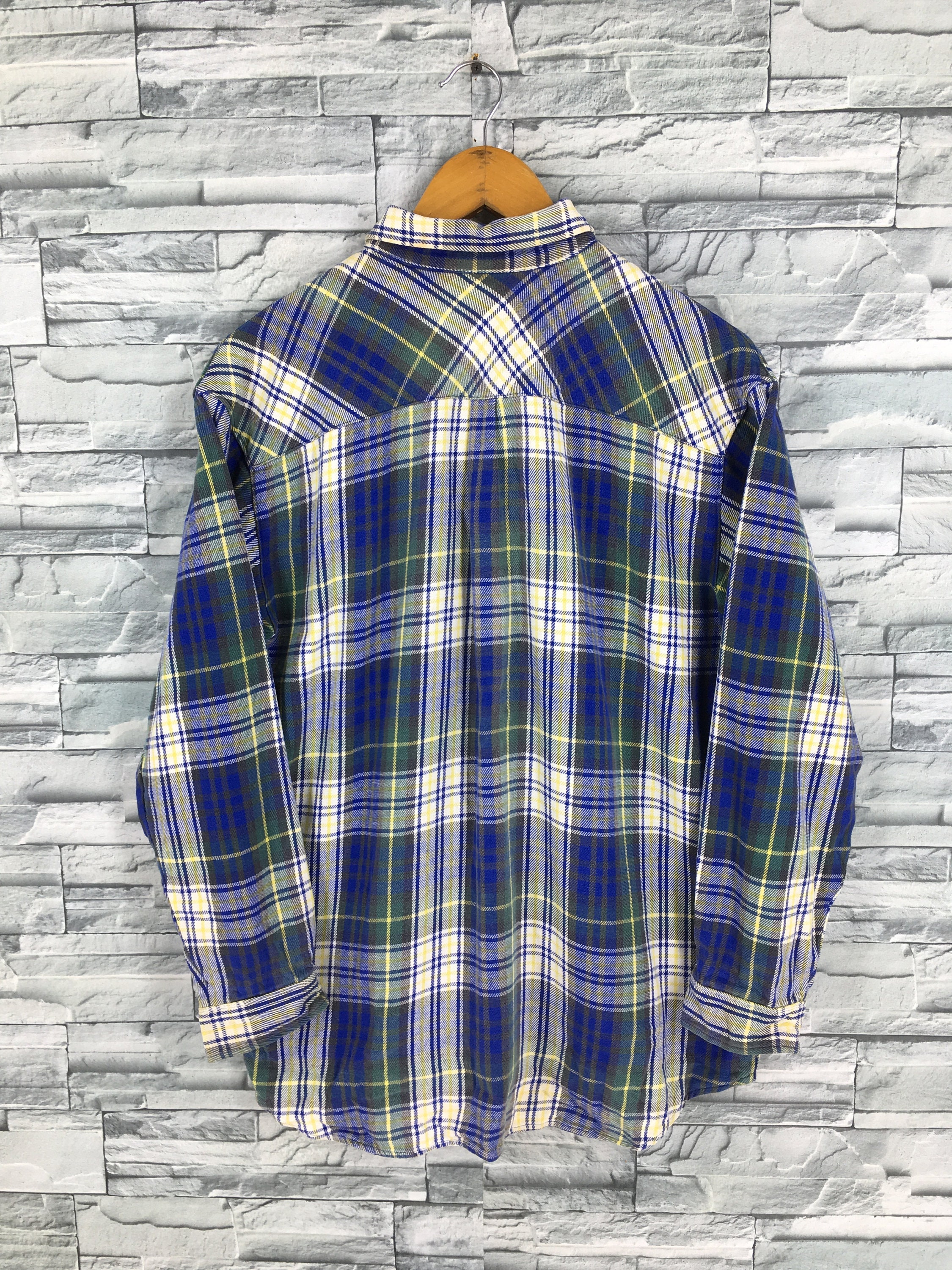 Vintage Levis Strauss Checkered Flannel Shirt Large 90's | Etsy