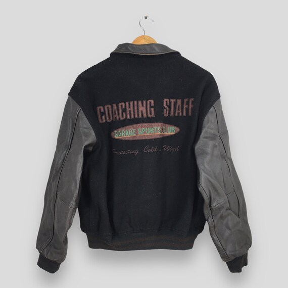 Vintage 80s Garage Sports Club Wool Varsity Jacket Large Garage 