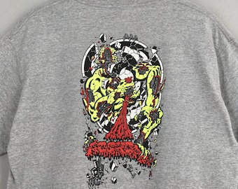 ロブ・ロスコップ Tシャツ 青 Vintage 80's SANTA CRUZ Rob Roskopp T-shirt tee Blue RARE