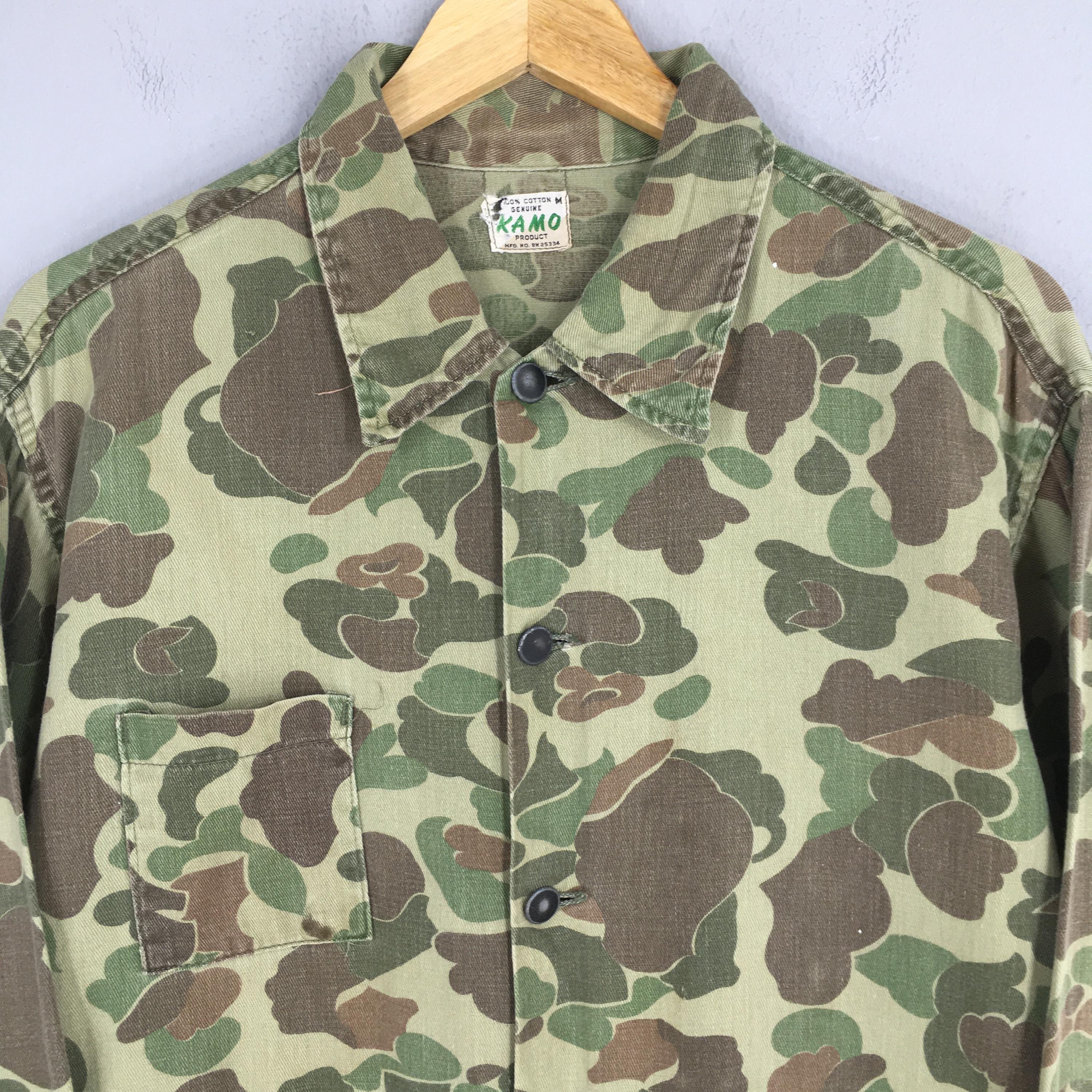 Vintage 60s Kamo Frogskin Duck Hunter Green Jacket Medium 1970s Us