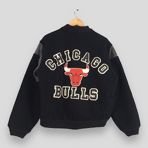 Vintage Chicago Bulls Nba Wool Varsity Jacket Large Chicago Bulls Embroidered American Basketball Michael Jordan Bomber Chalk Line Jacket L