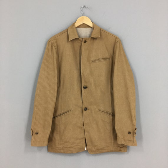 Vintage Takeo Kikuchi Japan Striped Workwear Jacke