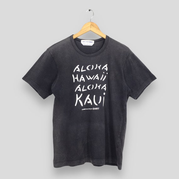Vintage Comme Des Garcons Camisa Hawaii Camiseta Mediana Comme Des Garcons Homme CDG Hawaii Aloha Kaui Comme Des Garcons Negro Descolorido Camiseta Tamano M Etsy Espana