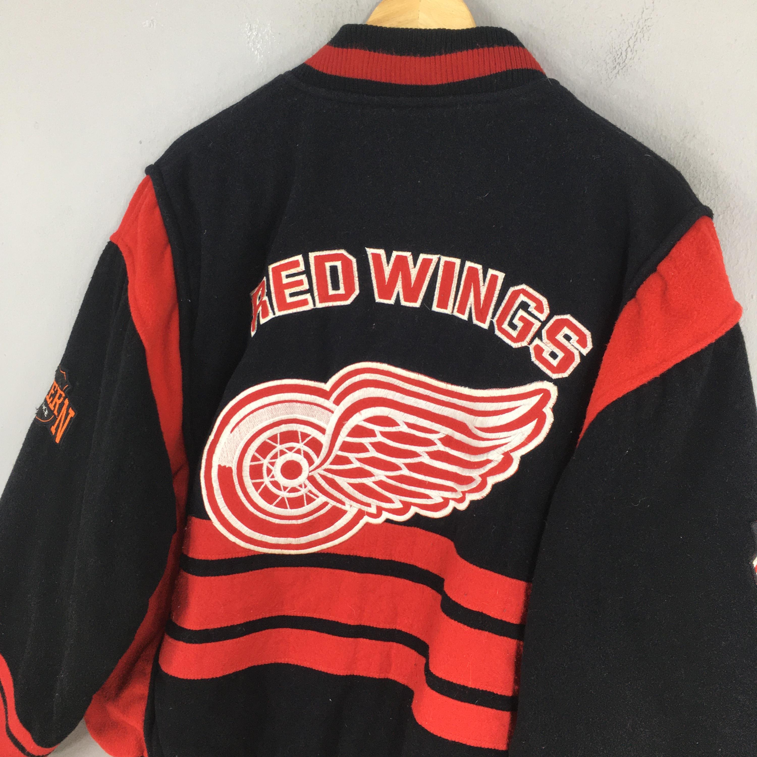 Vintage 90s Detroit Red Wings NHL Varsity Jacket Large Detroit Red