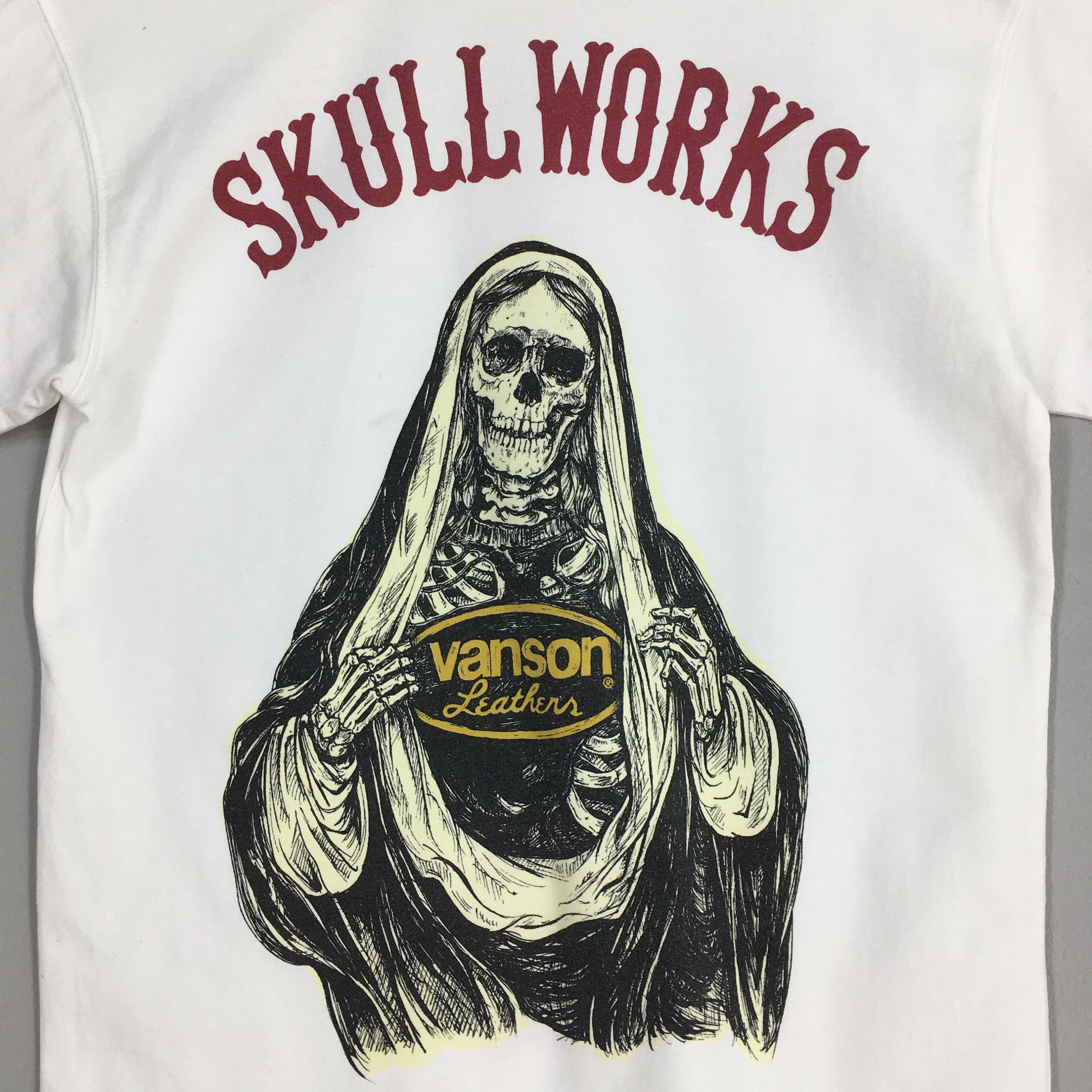 トップス Vanson skull back design tee Vintage 90's Vanson Leather Skull Works Motorcycles Biker