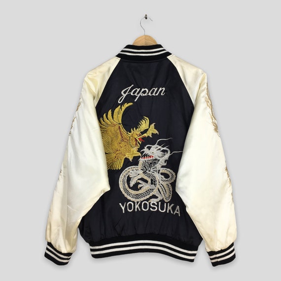 独特な Vintage Xlarge Jacket Souvenir Fighting Eagle Dragon Sukajan ジャケット・アウター