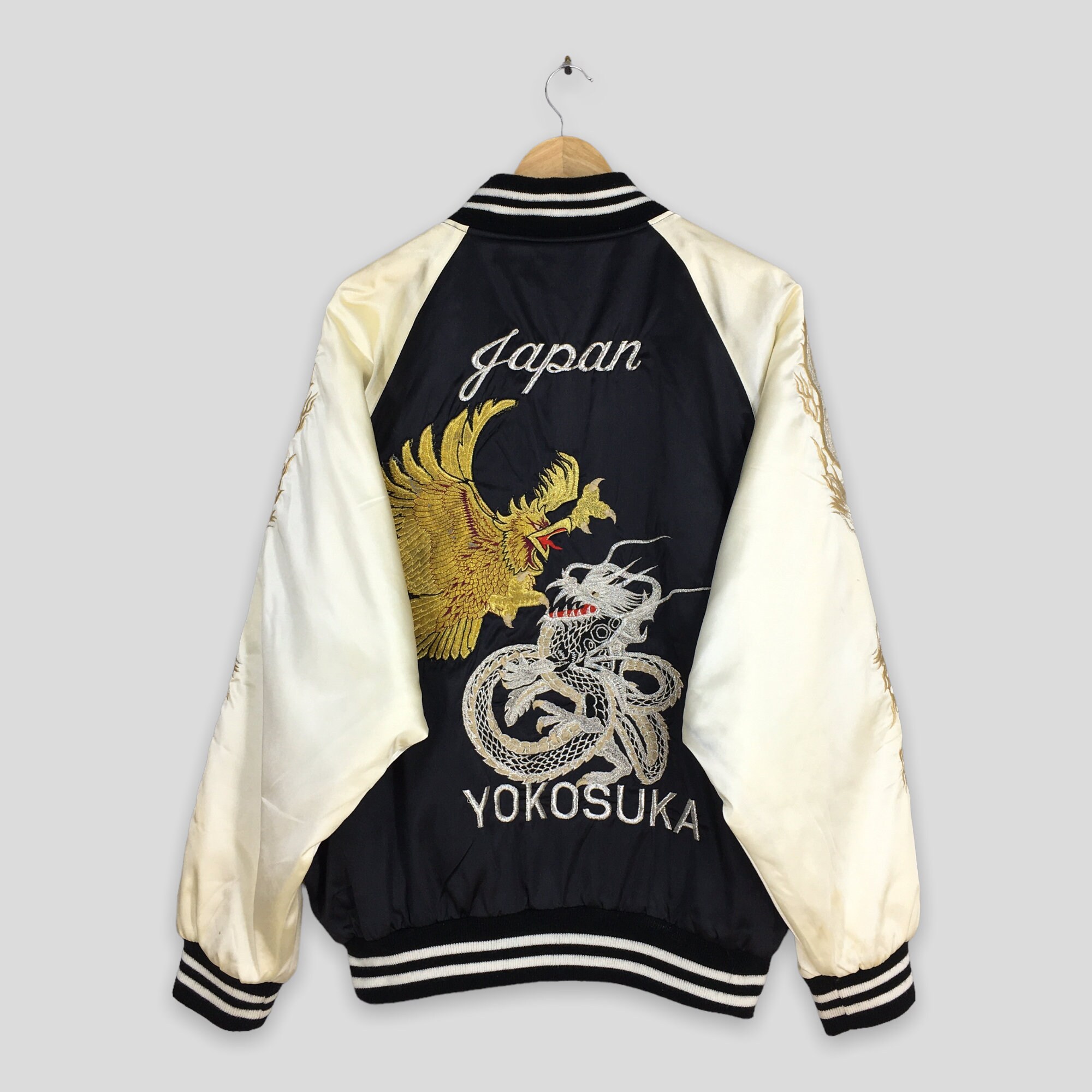 Vintage Sukajan Dragon Eagle Fighting Souvenir Jacket Xlarge Vintage Sukajan Dragon Eagle Fighting Souvenir Jacket Xlarge