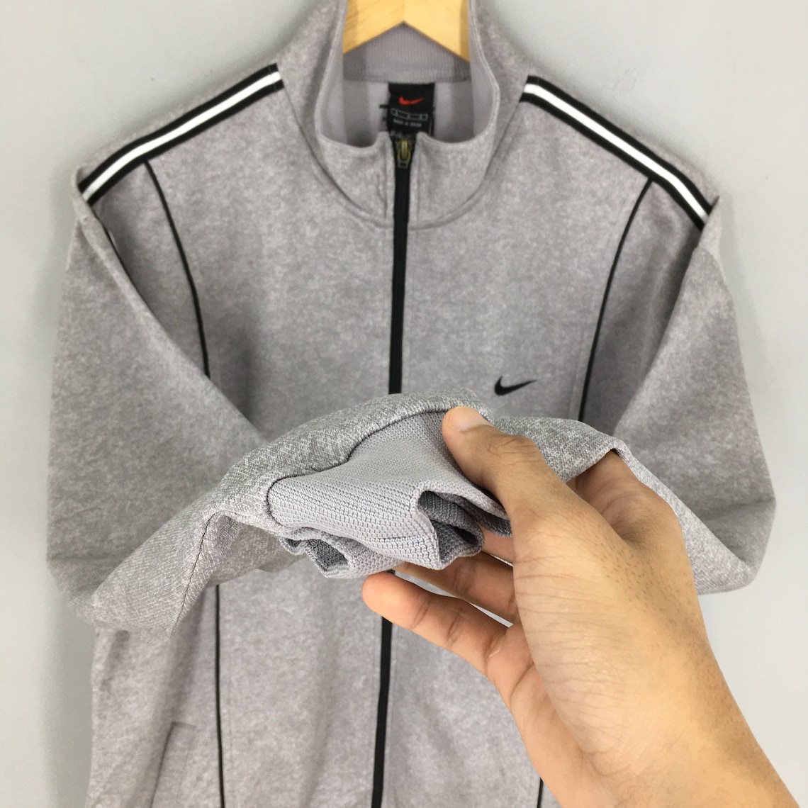 Vintage Nike Track Top Jacket Nike Swoosh 90s Nike Air Gray | Etsy