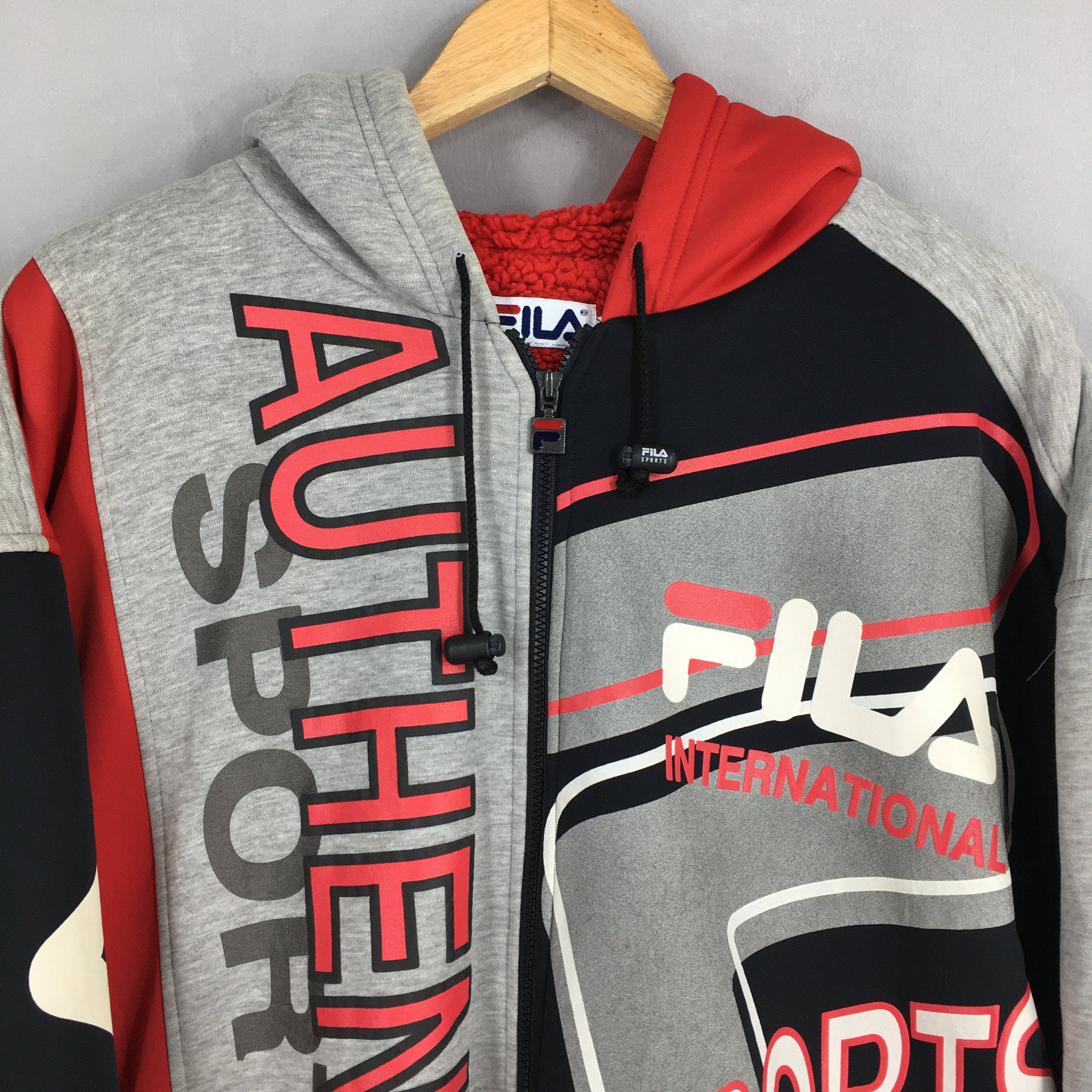 Vintage 90's Fila Sherpa Hoodie Parka Xlarge Fila Authentic Sports