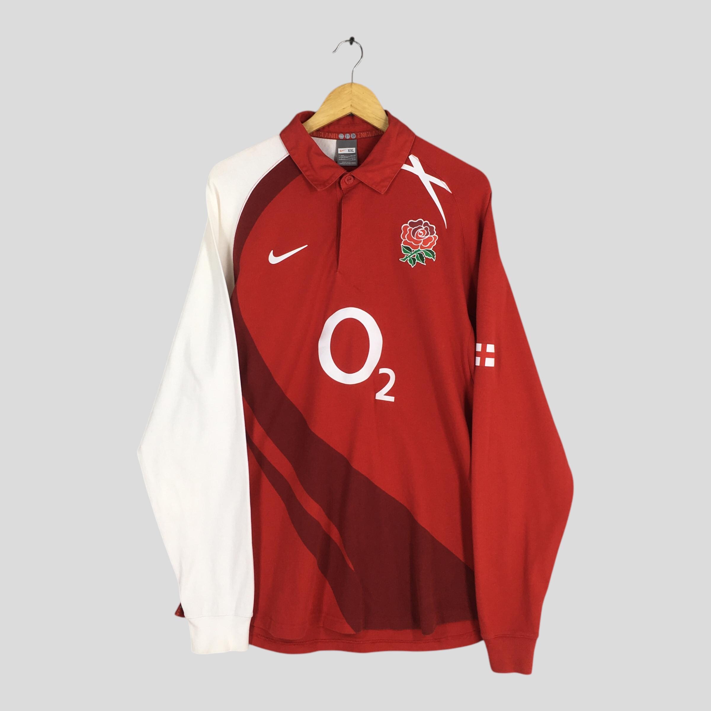 Vintage Nike England 2003/2004 Rugby Y2K O2 Long Sleeve