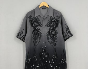 NWT BOYS YOUTH SWIRLING DRAGON HAWAIIN BUTTON FRONT SHIRT XS THRU XXL NAVY NWT BOYS YOUTH SWIRLING DRAGON HAWAIIN BUTTON FRONT SHIRT XS THRU XXL NAVY