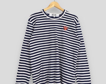 Vintage Comme Des Garcons Homme Plus Long Sleeve Stripe CDG Comme