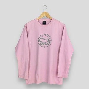 Keith Haring Radiant Baby Pop Art Pink T shirt Medium Vintage 90&#39;s K.Haring Artwork Streetwear Andy Warhol Graffiti Tees Size M