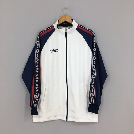 Vintage 90's Umbro Windbreaker Jacket Xlarge White Sportswear