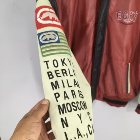 Vintage Y2K Ecko Function Leather Jacket Medium E… - image 5