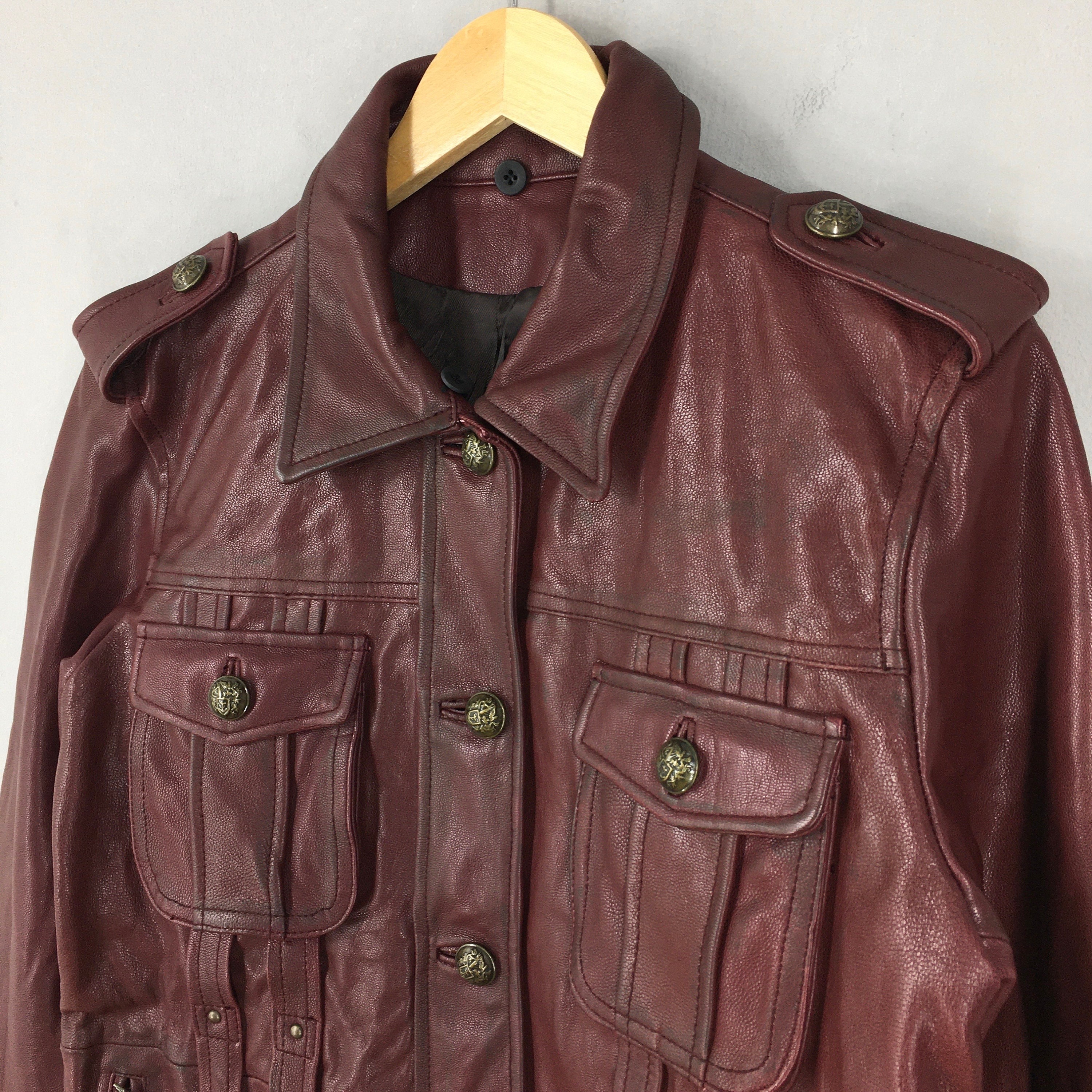 Vintage Edge Rupert Japan Leather Kinky Red Jacket Medium Vintage Edge Rupert Japan Leather Kinky Red Jacket Medium