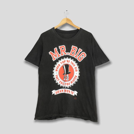Vintage MR BIG Band Lean Into It Tshirt Small Black 1990s Mr Big