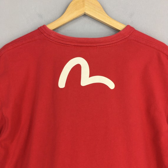 Vintage Evisu Jason Japan Red T Shirt Medium 90's Evisu