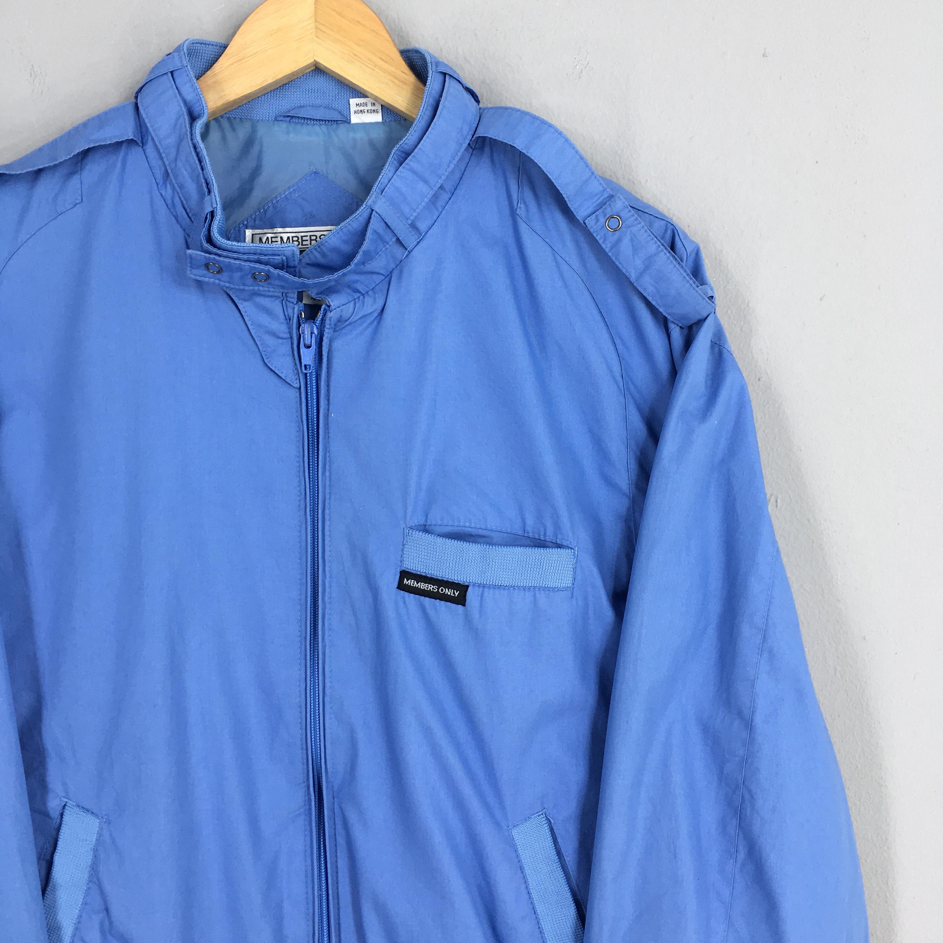 Vintage Members Only Harrington Blue Jacket Xlarge 90's