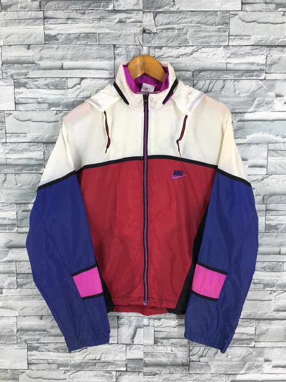 Vintage 90's Nike Windbreaker Hoodie Jacket Small
