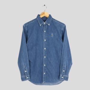 トップス 90s Polo Ralph Lauren BLAIRE BD Denim XL Vintage Polo Ralph Lauren Blaire Denim Button Down Shirt