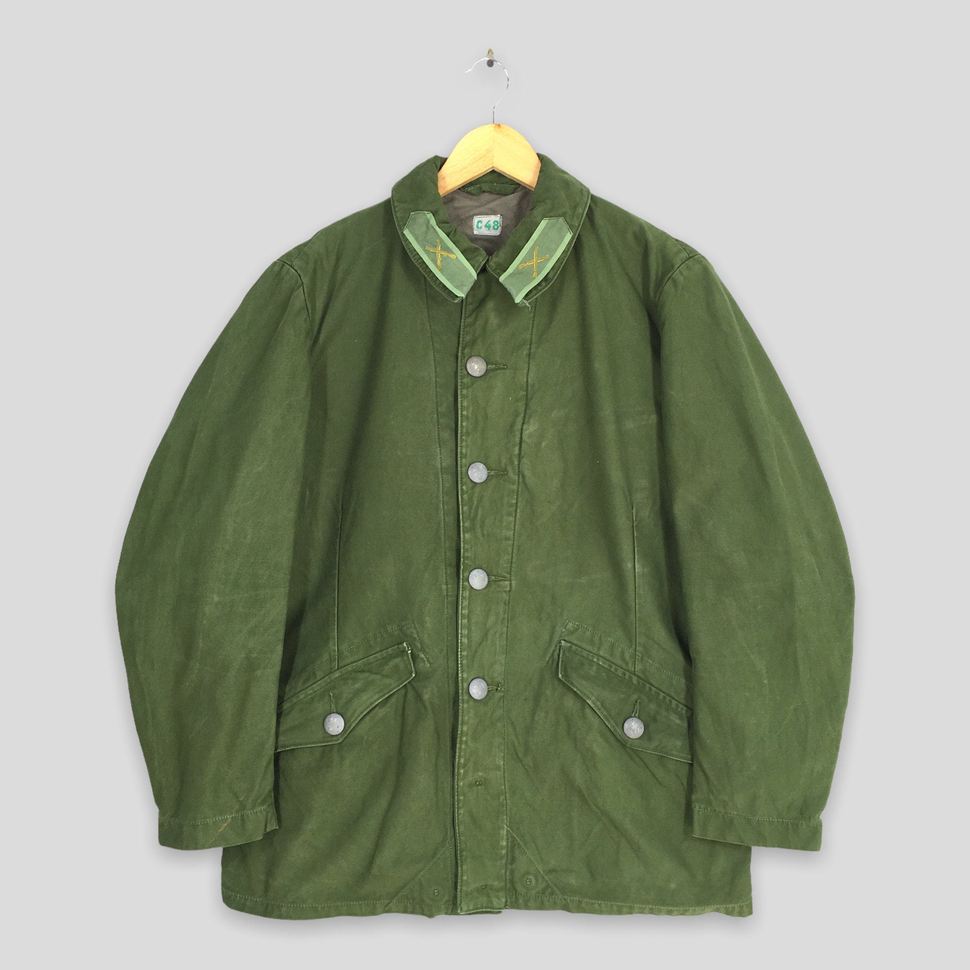 Swedish Army M59 Field Coat rare white stitching Euro