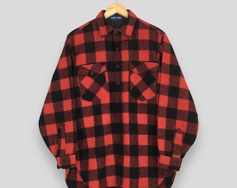 Vintage 90s Pendleton Sir Pendleton Smooth Worsted Wool Plaid